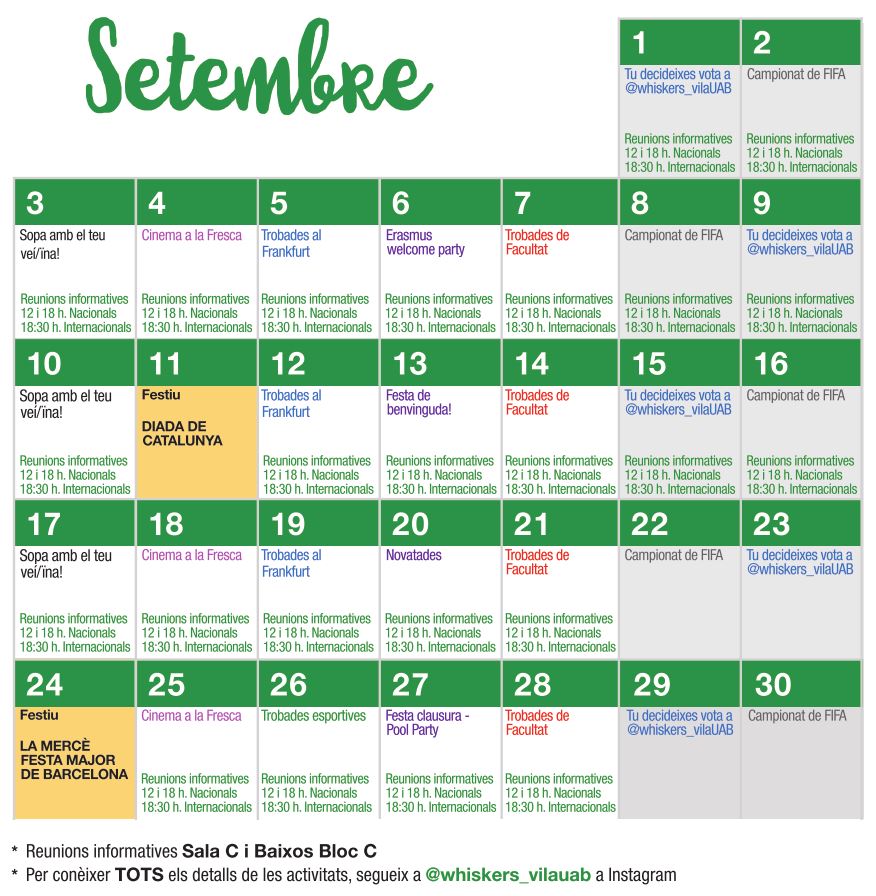 Activitats Setembre